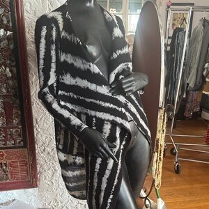 Striped Black and White Jean Jacket